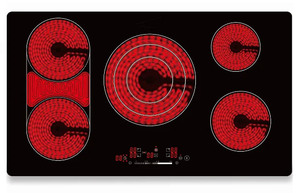 Estufa eléctrica de alta potencia de 6400W con elementos de sincronización Placas de cerámica eléctricas de 3 ojos - Product Image 4
