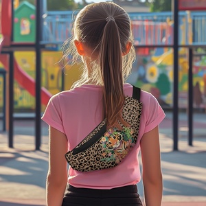 Riñonera personalizada para niños, riñonera con correa ajustable, riñonera informal para viajar al aire libre, correr, ciclismo, riñonera - Product Image 4