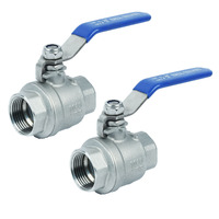 Vanne à boisseau sphérique manuelle YOD OEM en acier inoxydable léger SS304, filetage femelle 1/2 pouce DN15 NPT BSPP, passage pleine largeur pour eau et gaz, plomberie