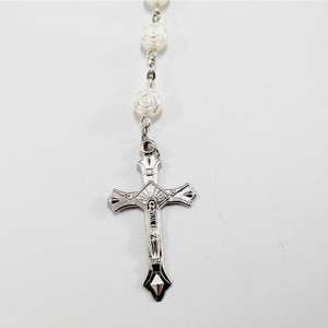 [Gorgeousxx] Collares Largos con Cuentas de Perlas de Rosa Únicas, Colgante de Cruz, Joyería Religiosa para Bautizo y Oración - Product Image 6