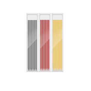 Juego de 6 Recambios de Minas de Colores de Grado Industrial de 2.8mm con Estuche de Plástico Transparente para Lápices de Marcado de Orificios Profundos para Carpintería y Construcción - Product Image 2