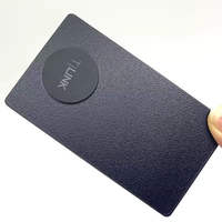 Carte de visite en métal mat NFC de qualité supérieure, puce cachée, lecture rapide, gravure personnalisée au laser pour logo, RFID doré