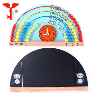 Aprendizaje Temprano arco iris <span class=keywords><strong>de</strong></span> madera <span class=keywords><strong>de</strong></span> cuenta abacus cuentas multifunción <span class=keywords><strong>de</strong></span> juguete <span class=keywords><strong>de</strong></span> madera Abacus Rack con pizarra - Product Image 4