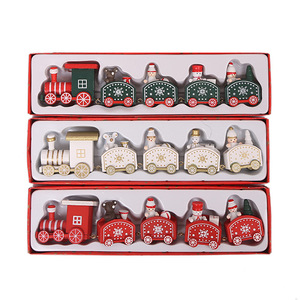 2025 Hot Selling Christmas <b>Wooden</b> <b>Train</b> Make Christmas Table Decorations Custom Christmas Ornament - Product Image 3