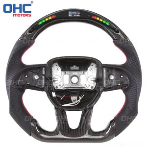 <span class=keywords><strong>Volante</strong></span> personalizado Led Rpm apto para 2015 Dodge Challenger Charger Srt 2012 coche de carreras <span class=keywords><strong>volante</strong></span> de fibra de carbono Real - Product Image 5