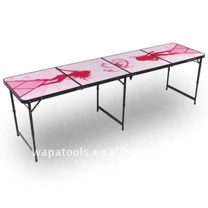 Mesas Plegables de <span class=keywords><strong>4</strong></span> Secciones y 2.<span class=keywords><strong>4</strong></span> m de Largo para <span class=keywords><strong>Picnic</strong></span> y Juego de Beer Pong - Product Image 4