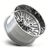 Jantes Concaves Forgées en Alliage Sur Mesure 22-26 Pouces 6x139.7 8x170 8x180 Chrome Brossé pour Camions GMC