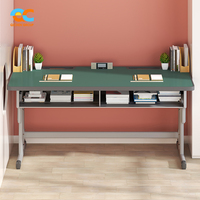 Bureau et chaises de lycée junior de qualité commerciale ensemble de bureau d'école en bois pour salles d'art bureaux d'école double places à quantité minimale de commande bas
