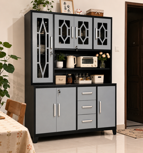 Muebles de Cocina Modernos y Ecológicos de Acero Inoxidable, Armarios de Almacenamiento y Despensas con Aparador para <span class=keywords><strong>Comedor</strong></span> - Product Image 1