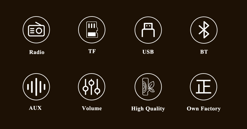 Classic design type portable vintage retro wooden FM radio with high quality