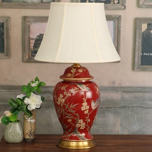 Lampe de table turque en céramique, avec base métallique, rechargeable, couleur rouge, accessoire pour restaurant, offre spéciale - Product Image 2