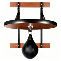 Ballon de vitesse de boxe professionnel autonome, avec noyau en bois, réglable en hauteur, système de ressort à rebond rapide, en PU