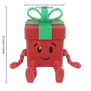 Collezione di Ornamenti Natalizi Seduti Stampati in 3D in Plastica |   Foro superiore per decorazioni sospese - Product Image 4