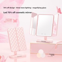 Ensemble de maquillage YuliYula Peach-Color Beauty Radiance Pink avec miroir cosmétique et boîte cadeau, kit complet de maquillage pour le visage pour filles
