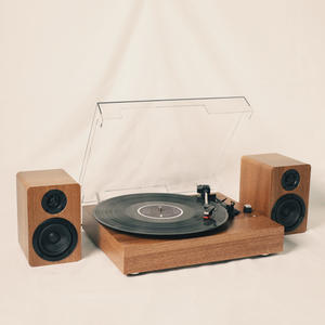 MZL-CP05 Lecteur de disques vinyles rétro, gramophone <span class=keywords><strong>vintage</strong></span>, tourne-disque 3 vitesses, enceintes d'étagère, BT5.0, entrée AUX, sortie ligne, audio <span class=keywords><strong>vinyle</strong></span> - Product Image 6