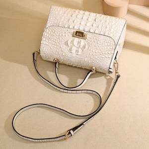 กระเป๋าถือหนังแท้ลายจระเข้แบบสั่งทำพิเศษ หนังวัวคุณภาพพรีเมียม กระเป๋าสะพายไหล่ผู้หญิง แฟชั่นกระเป๋าถือแบบสะพายข้าง มีซิป - Product Image 4