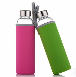 กระบอกน้ำแบบมีปลอกไนลอนใส่น้ำ,แก้วบอโรซิลิเกตทรงสูงปราศจากสาร Bpa - Product Image 6