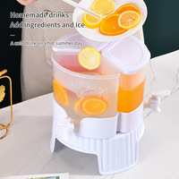 Distributeur de boissons en plastique avec seaux rotatifs, seau à eau froide, distributeur de boissons écologique grande capacité pour la cuisine