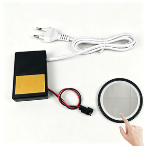 Luce LED da Bagno 12V 1A con Sensore Induttivo Intelligente, Interruttore a Singolo Tocco, Tre Colori, Mini Specchio in Vetro - Product Image 1