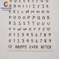 Calcomanías de Agua con Alfabeto Dibujado a Mano, Personalizadas al por Mayor, Pegatinas de Letras y Números para Manualidades y Scrapbooking