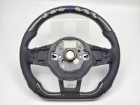 Sportliches Halbleder-Karbon-Lenkrad für VW Volkswagen Golf 5 6 7 R MK5 MK6 MK7 MK7.5 GTI Polo Passat CC B8 B6