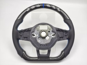 Volant sport style demi-cuir fibre de carbone pour VW <span class=keywords><strong>Volkswagen</strong></span> Golf <span class=keywords><strong>5</strong></span> 6 7 R MK5 MK6 MK7 MK7.<span class=keywords><strong>5</strong></span> <span class=keywords><strong>Gti</strong></span> <span class=keywords><strong>Polo</strong></span> Passat CC B8 B6 - Product Image 2