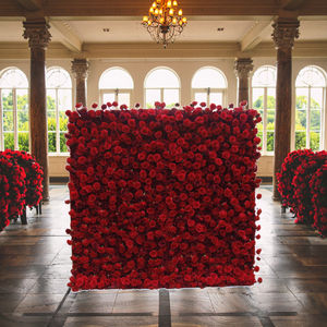 卸売 人工 赤い バラ の ウォール 結婚式 プロポーズ 会場 背景 ブライダル イベント ロマンチック な 装飾 - Product Image 4