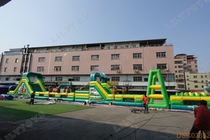 Cuối cùng khổng lồ Inflatable phiêu lưu lâu đài 50ft đa cấp sân chơi các khóa học trở ngại - Product Image 4