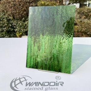 Lámina de Vidrio de Colores de 3 mm de Jiangsu, Vidrio Artístico con Textura Verde y Negra, Vidrio Decorativo Personalizable para Pintura, Vitral, Copa, Bardak - Product Image 2