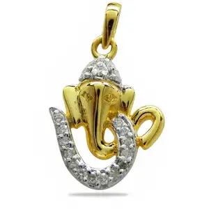 Ciondolo di diamanti per donna miglior gioiello con diamanti Showroom IGI & Ingemco certificato in India Ganesh ciondolo a prezzo all'ingrosso
