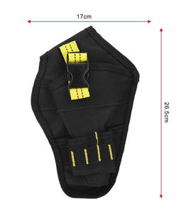 Draagbare Zware Boor <span class=keywords><strong>Driver</strong></span> <span class=keywords><strong>Holster</strong></span> Draadloze Elektricien Tool Bag Bit Holder Belt Pouch Taille Accuboormachine Opslag Pocket - Product Image 3