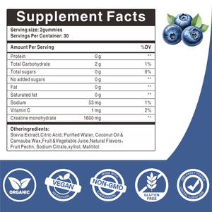 Permen Kreatin Cair Tanpa Gula PRIVATE LABEL 5000mg Creatine Monohydrate, Permen Energi untuk Pertumbuhan Otot - Product Image 2