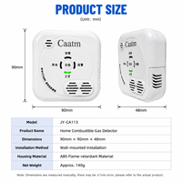 Détecteur de gaz intelligent CAATM JY-CA113 pour maison connectée, capteur de propane GPL avec avertissement sonore et lumineux, boîtier ABS ignifuge