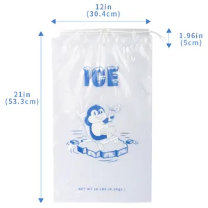 Bolsas untuk Cubos De Hielo Wicket Es Tas Kubus Plastik Tas Penyimpanan Makanan Sekali Pakai 10Lb Serut 10Kg Ritsleting Icebag