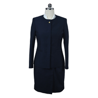 Costume d'hôtesse de l'air Couleur personnalisée Robe de personnel de bord Coton polyester de haute qualité Toute saison Uniforme de compagnie aérienne Canada Airway