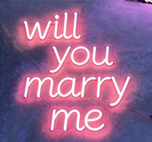 Letrero de Neón con la Frase '¿Te Casas Conmigo?' LED RGB <span class=keywords><strong>para</strong></span> Propuesta de Matrimonio, Exhibición en Tiendas, Arte de Interior, Impermeable, Duradero, Marco Personalizable, Colores Personalizables - Product Image 4