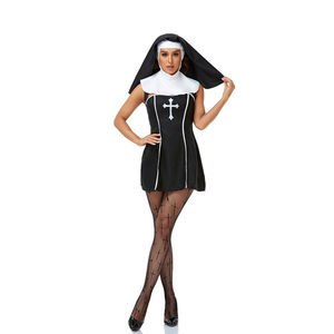 ชุดคอสเพลย์แม่ชีสำหรับนักบวชเครื่องแต่งกายแม่ชีชุดพระพระพระสำหรับวันฮาโลวีน - Product Image 2