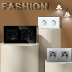 NOVSKI ab standart 153*82MM <span class=keywords><strong>WiFi</strong></span> akıllı kontrol ve ses kontrolü çift duvar prizleri akıllı yaşam APP ile çalışmak - Product Image 1