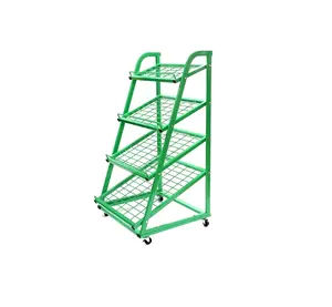 Rack metálico para frutas e vegetais, prateleira com estante para superfície, frutas e vegetais