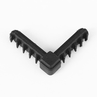 Connecteur d'angle 23.5A noir d'usine en plastique pour verre isolant, barre d'espacement double vitrage non pliable
