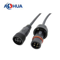 Eclairage Led Extérieur/Intérieur RGB/PCB Terminal Isolé Personnalisé M14 4Pin PVC Pré-moulé Circulaire Mâle Femelle Connecteur