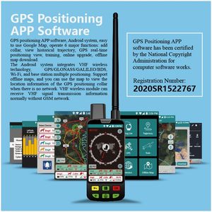 Collar de <span class=keywords><strong>perro</strong></span> GPS recargable por energía solar: Batería de 6400mAh 18650 + resistencia ambiental IP68 y modo VHF de baja potencia - Product Image 5