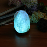 Lampe LED à flash lent RVB colorée USB directe d'usine Lampe à sel en cristal de l'Himalaya Alimenté par batterie Maison intelligente transfrontalière