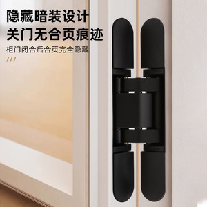 บานพับซ่อน ซิงค์อัลลอยด์ 4 มม. เปิดได้ 180 องศา สำหรับประตูพับ - Product Image 5
