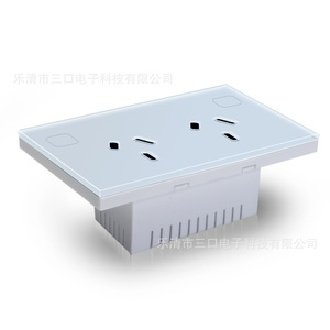 CNSKOU 118 Type Australian Standard Double Wall <b>Socket</b> With Tempered Glass Panel 240V 2 Outlets - Product Image 4