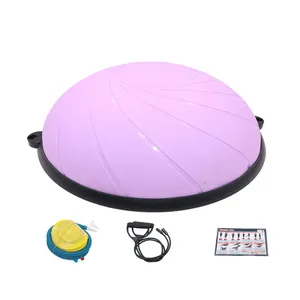 High Quality Customized 58cm Explosion Proof Thickened Fitness Half Pilates Balance Bosuing Yoga Ball