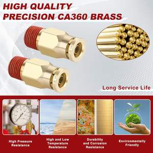 <span class=keywords><strong>Kit</strong></span> de <span class=keywords><strong>suspension</strong></span> <span class=keywords><strong>pneumatique</strong></span>, raccords en laiton, joint droit, homologué DOT, tube de 1/4 po de diamètre extérieur x filetage NPT de 1/8 po, adaptateur de conduite d'air, <span class=keywords><strong>kit</strong></span> de <span class=keywords><strong>suspension</strong></span> <span class=keywords><strong>pneumatique</strong></span>, <span class=keywords><strong>suspension</strong></span> <span class=keywords><strong>pneumatique</strong></span> - Product Image 2