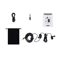 With 6M Cord for Smartphone Video and DSLR Cameras Collar Microphone Mini Lapel Clip Lavalier Interview Microphone