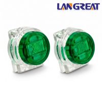 Conector UG Profesional con Tapa Verde, Relleno de Gel, Impermeable, de 2 Cables, Junta IDC para Empalme de Datos Telefónicos