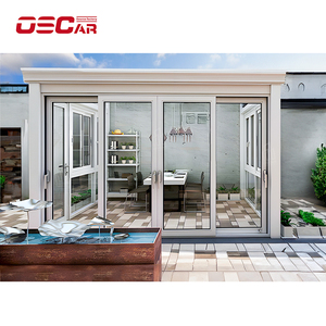 Échantillon GRATUIT Kits de véranda de jardin en aluminium préfabriqués Véranda pliable en aluminium Véranda en verre pour solarium - Product Image 2